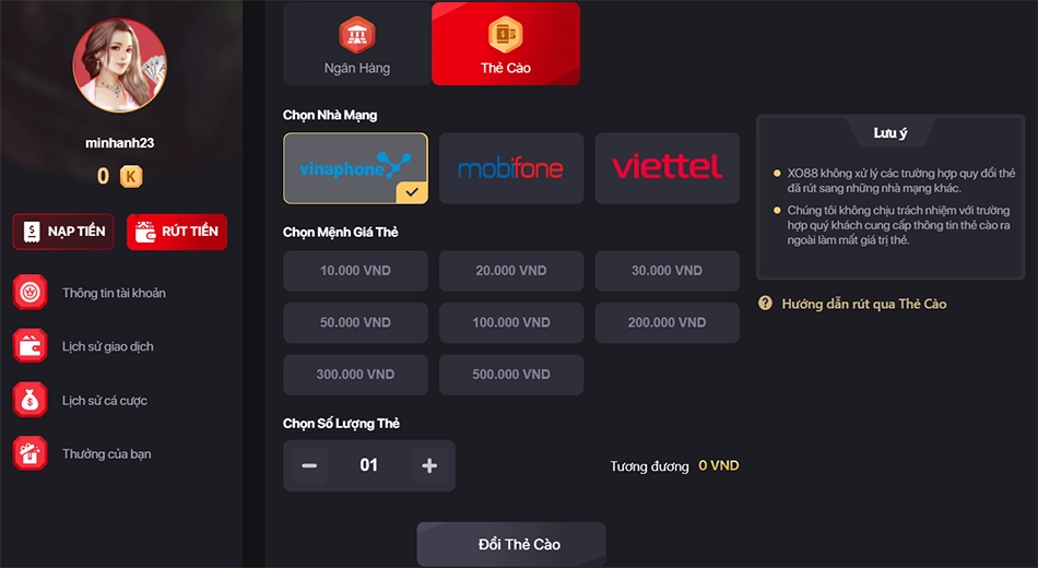 rut tien xo88 1 Luôn tuân thủ mọi điều kiện rút tiền mà nhà cái XO88 đưa ra