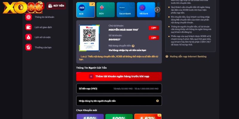 rut tien xo88 2 Một số lưu ý quan trọng khi thực hiện rút tiền XO88